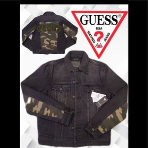 Guess Dillon Jacket- black faded denim jacket